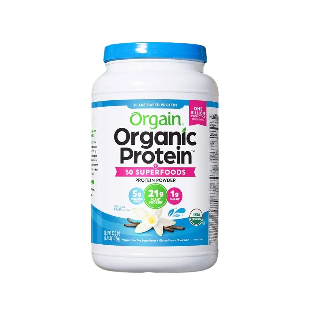 Organic Plant Based Protein Powder Vanilla Bean 2.74 Pound B1651