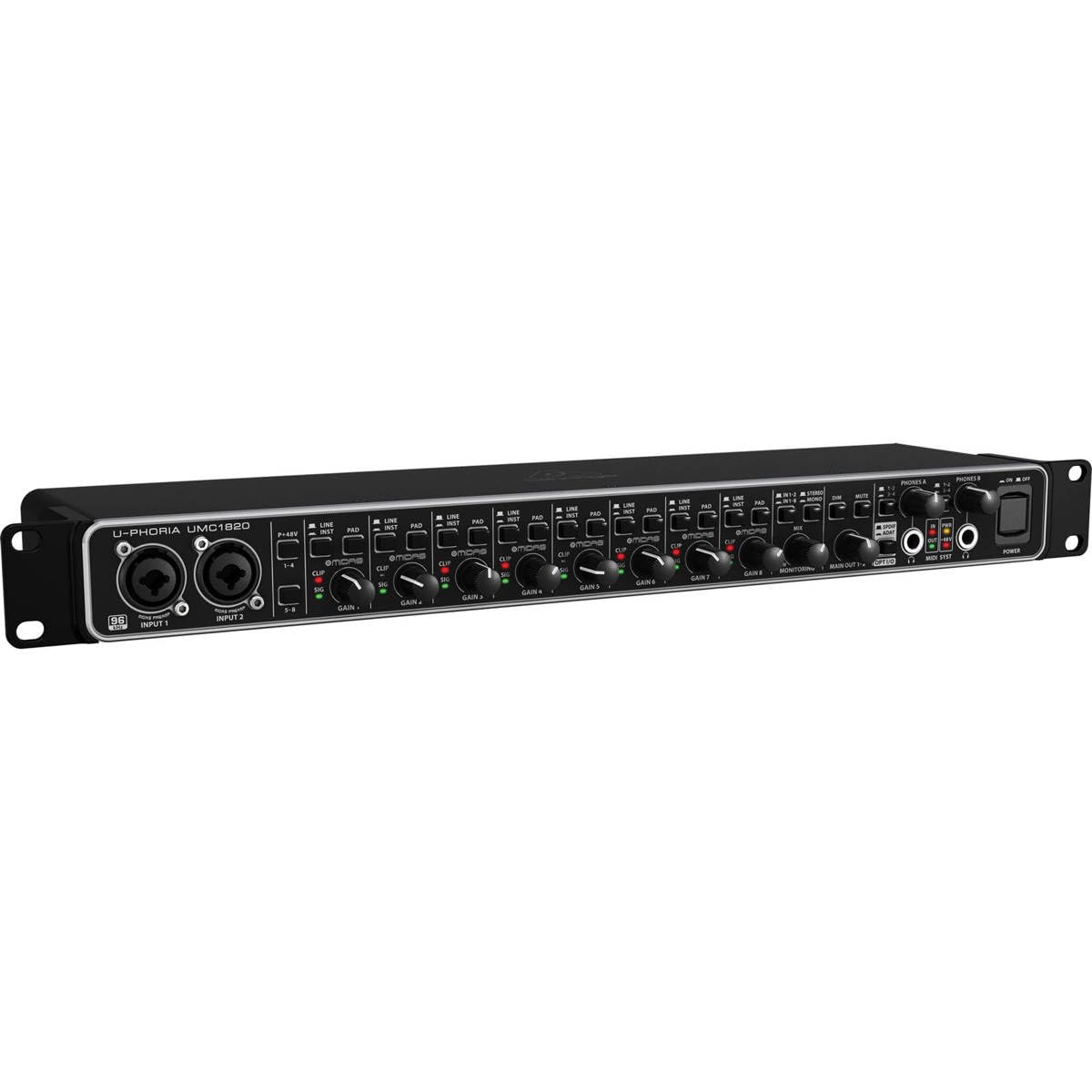 18x20 USB Audio/MIDI Interface with Mic Preamplifiers and ADAT I/O T32136