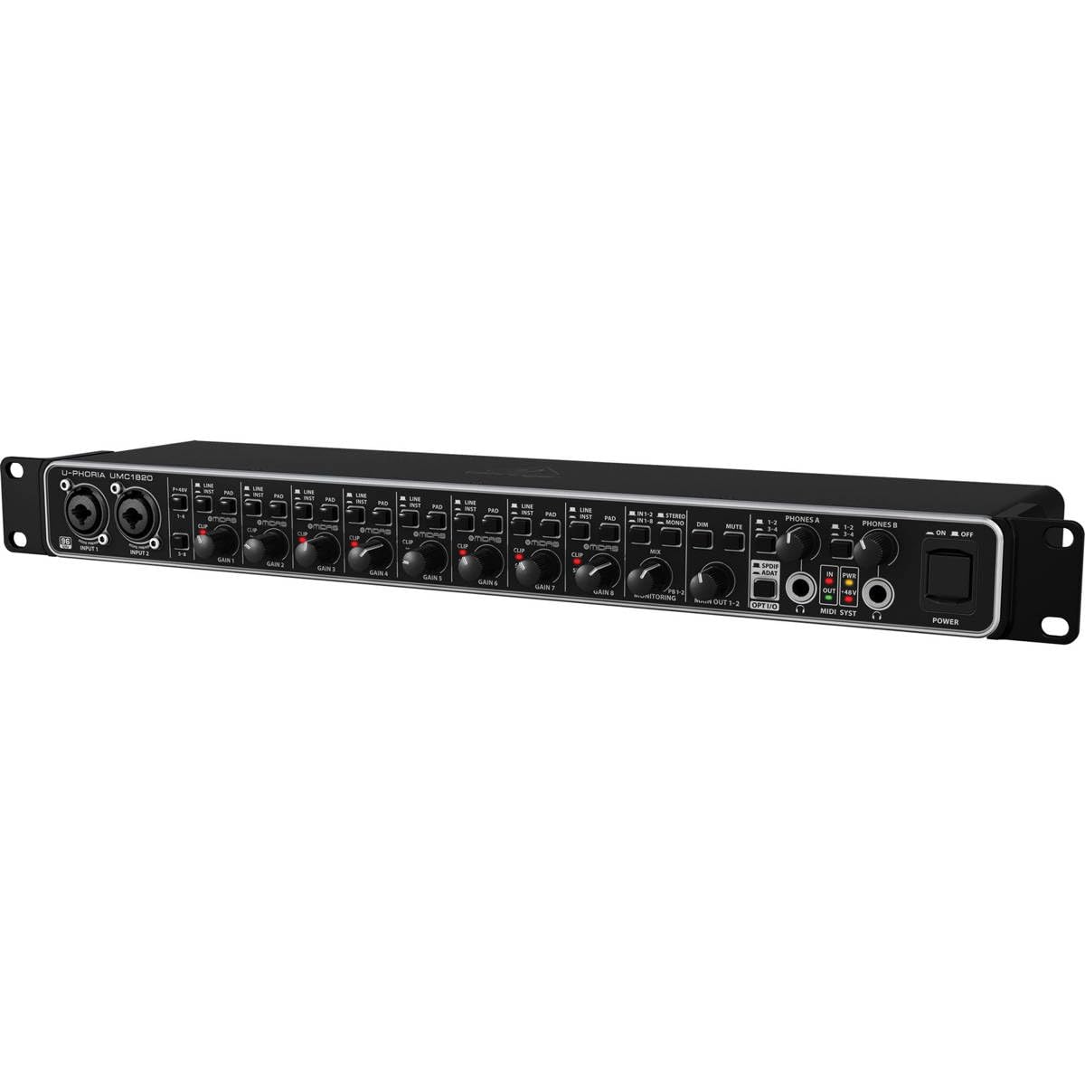 18x20 USB Audio/MIDI Interface with Mic Preamplifiers and ADAT I/O T32136