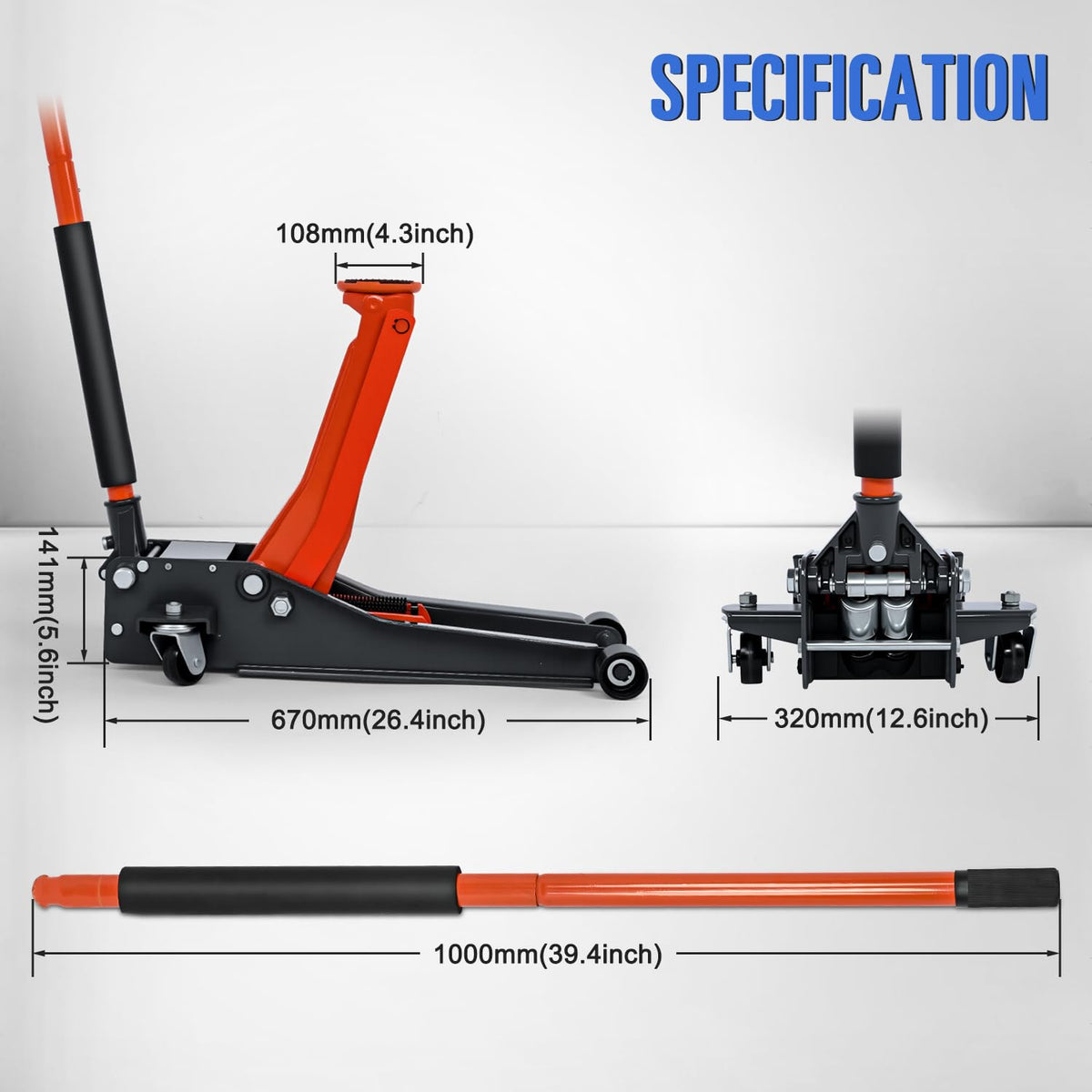 3 Ton Low Profile Hydraulic Floor Jack U321277