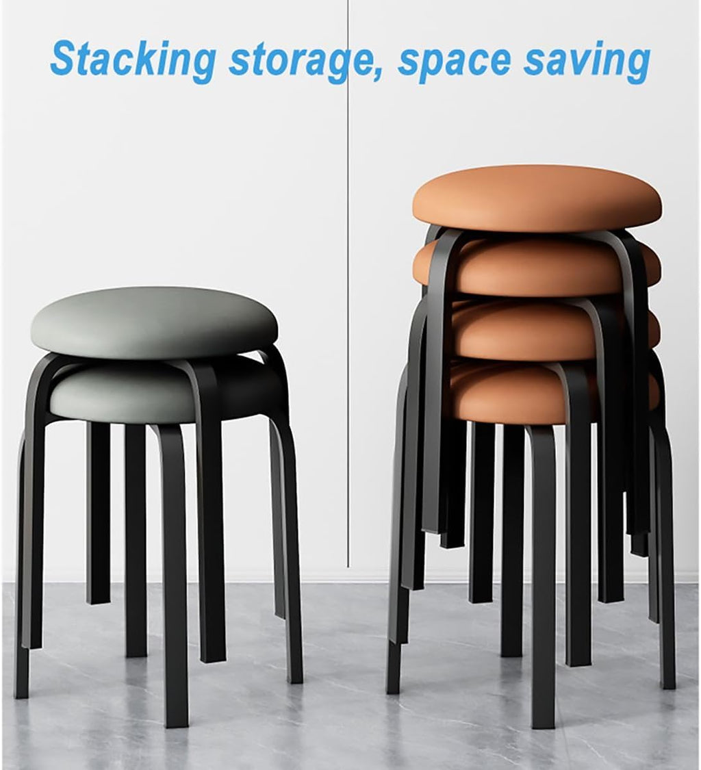 4 Pcs Stacking Round Stools E54439