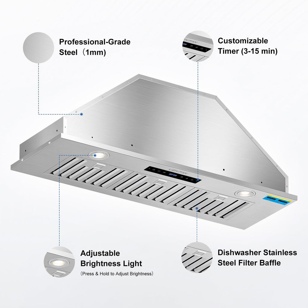 36-Inch 1200 CFM Built-in Range Hood Insert X82993
