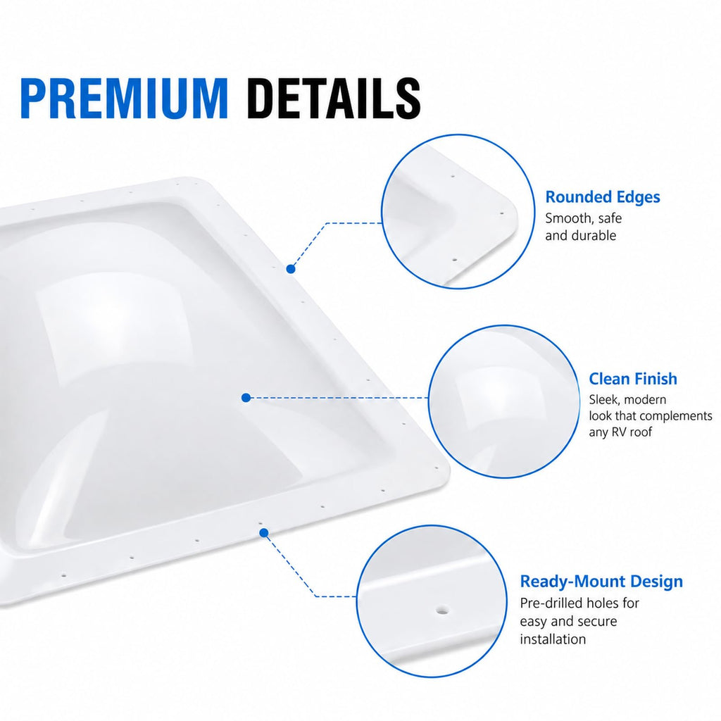 RV Skylight Replacement 22" x 34" Outer Dome Cover I240514