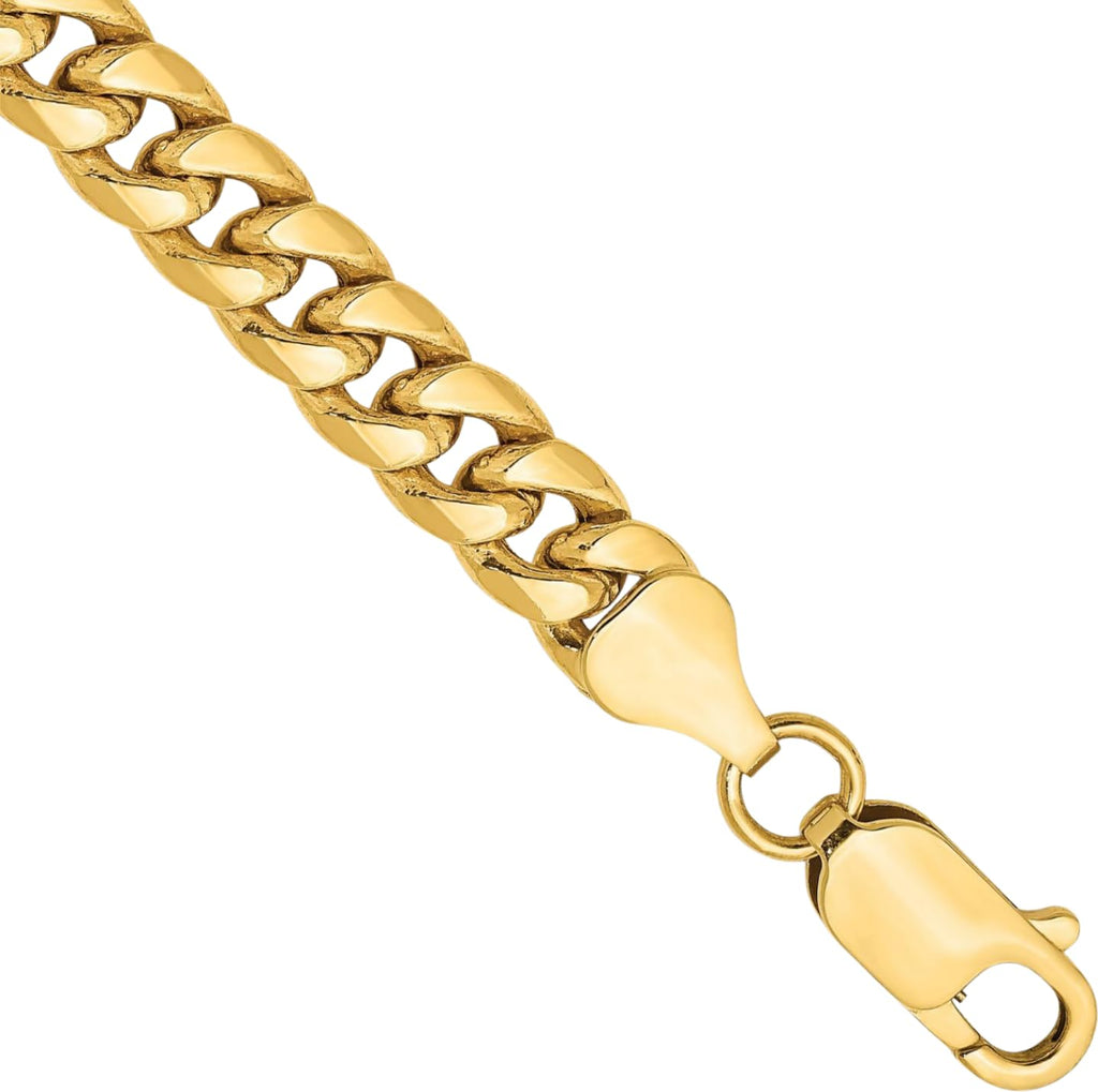14K Yellow Gold 6mm Miami Cuban Chain Necklace K8451
