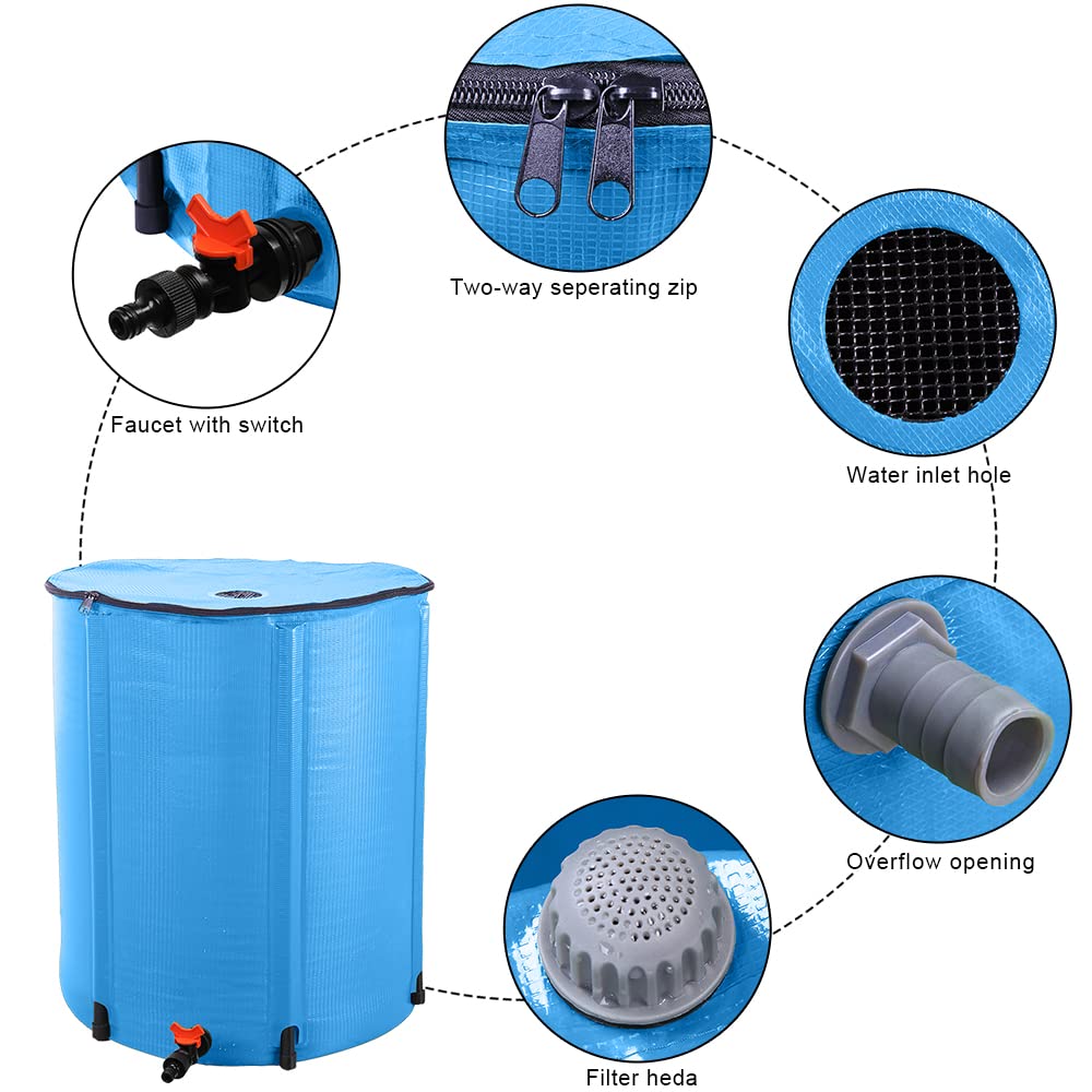50 Gallon Folding Rain Barrel with Filter F677340