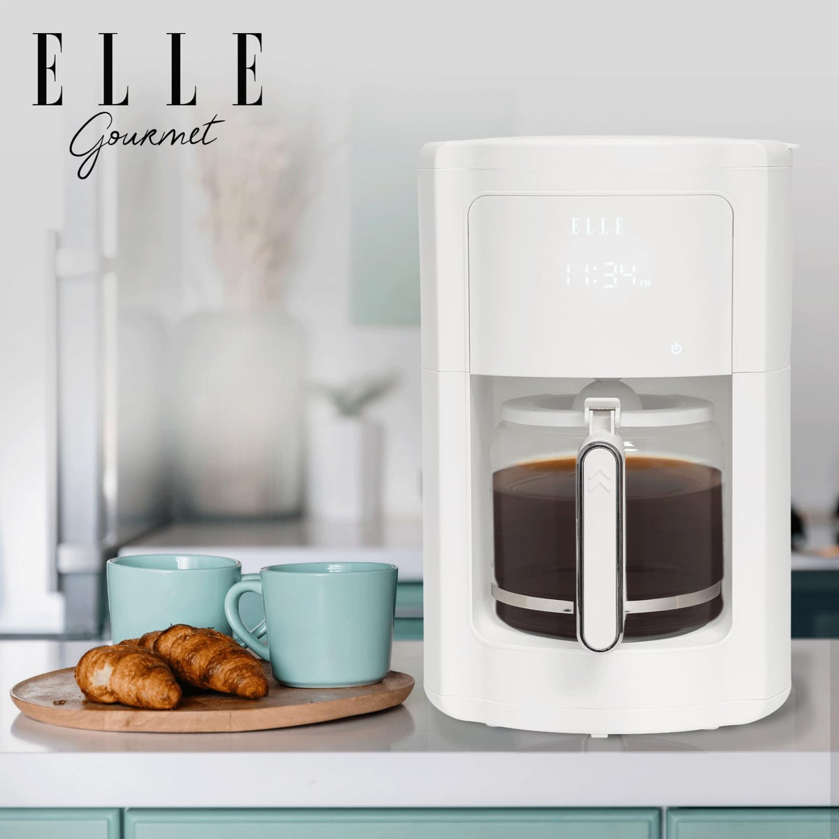 1.8L Digital Programmable Coffee Maker with Washable Filter, White F14147