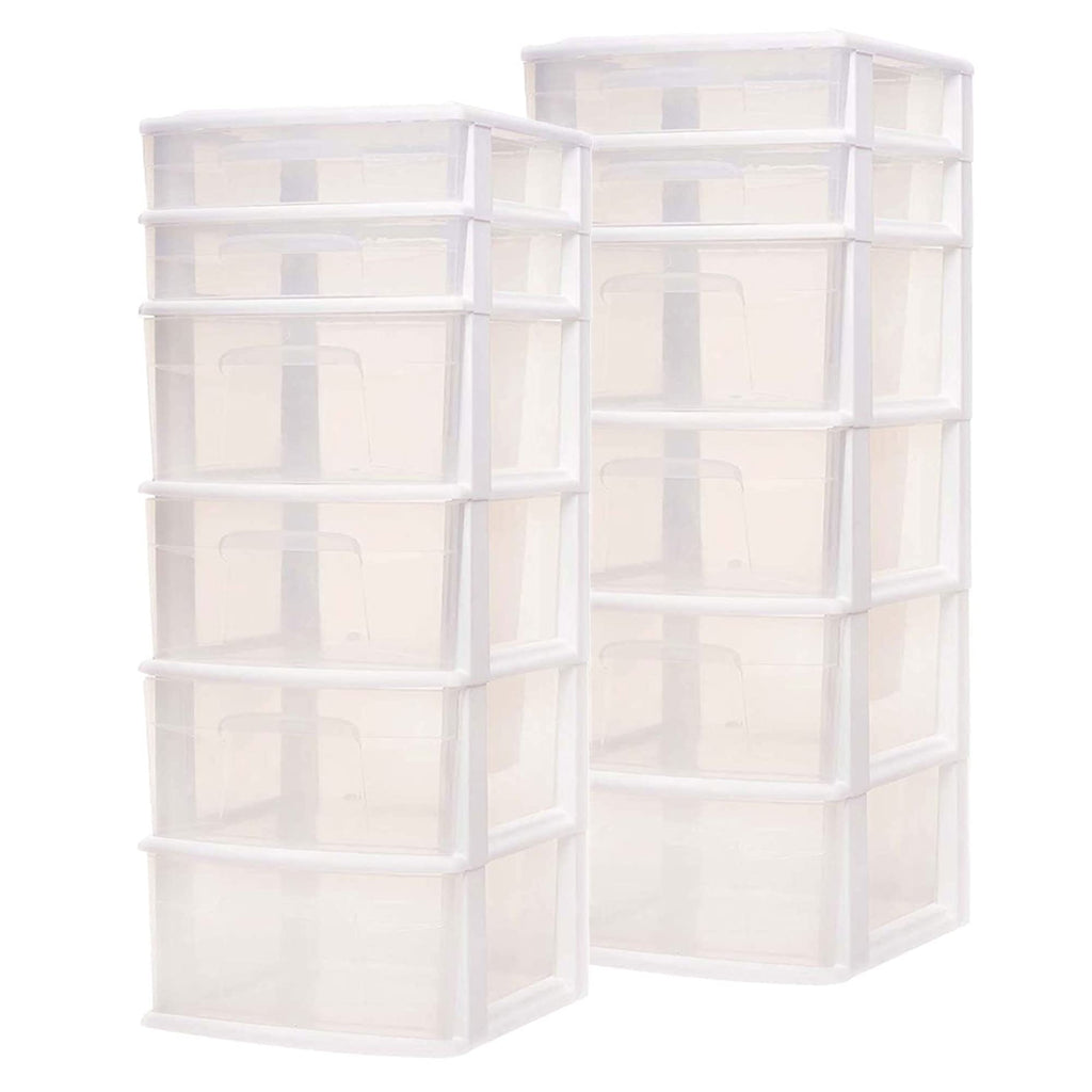 6 Drawer Plastic Storage Cart 2 Pack P8942