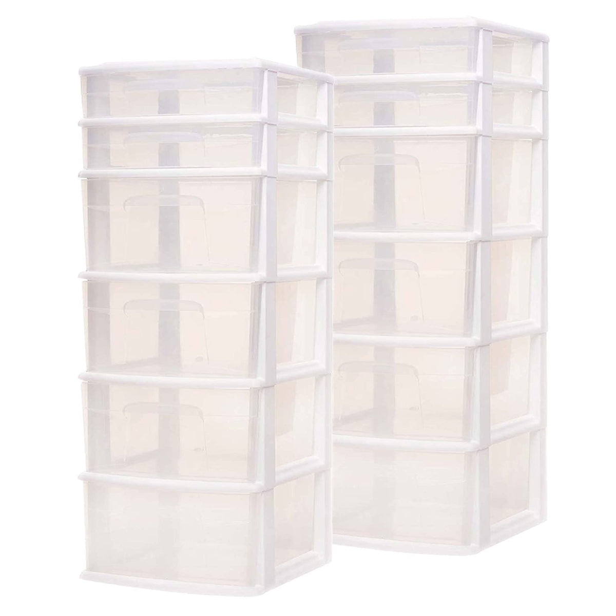 6 Drawer Plastic Storage Cart 2 Pack P8942