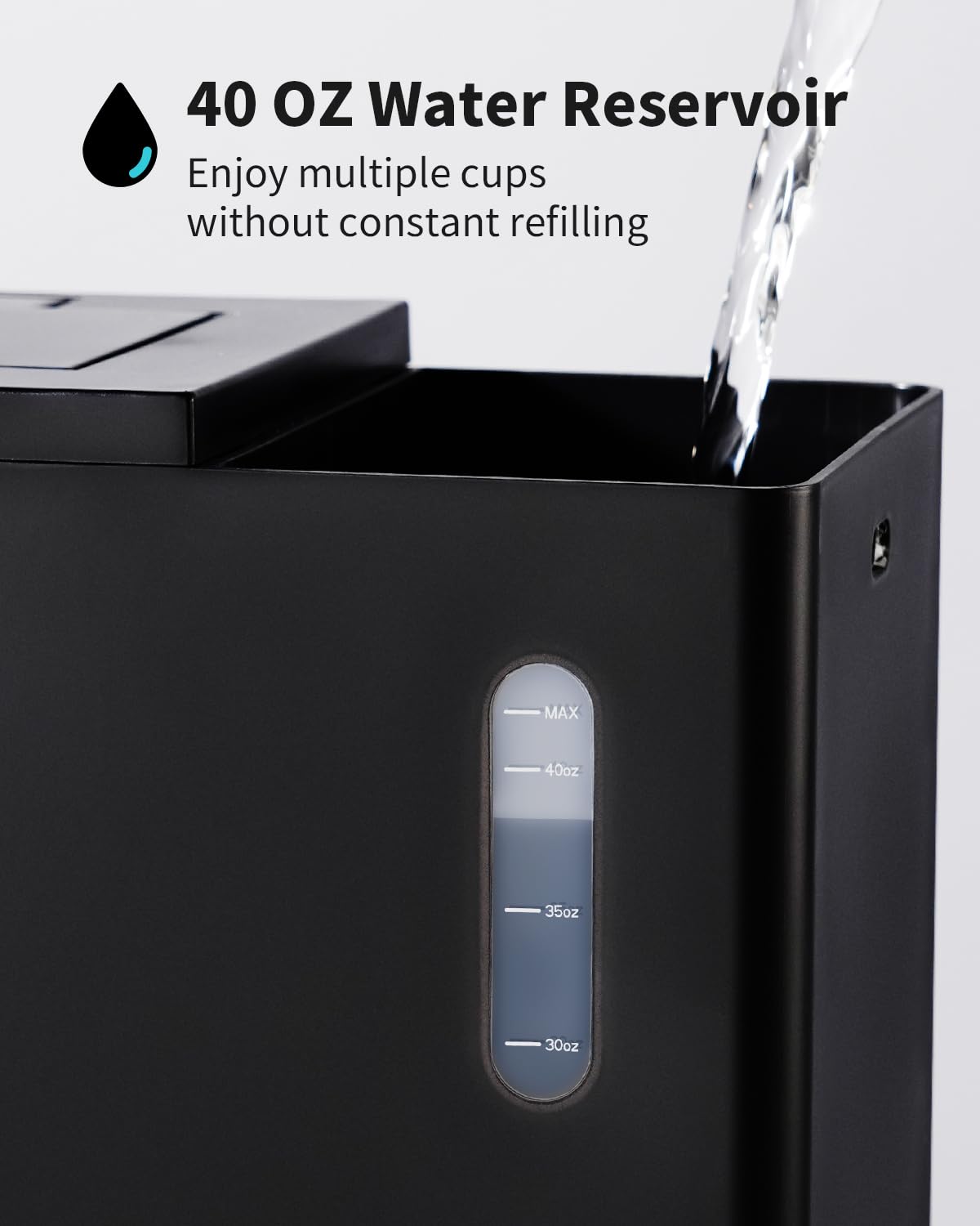 Black Single Serve Coffee Maker with 40oz Water Tank L251