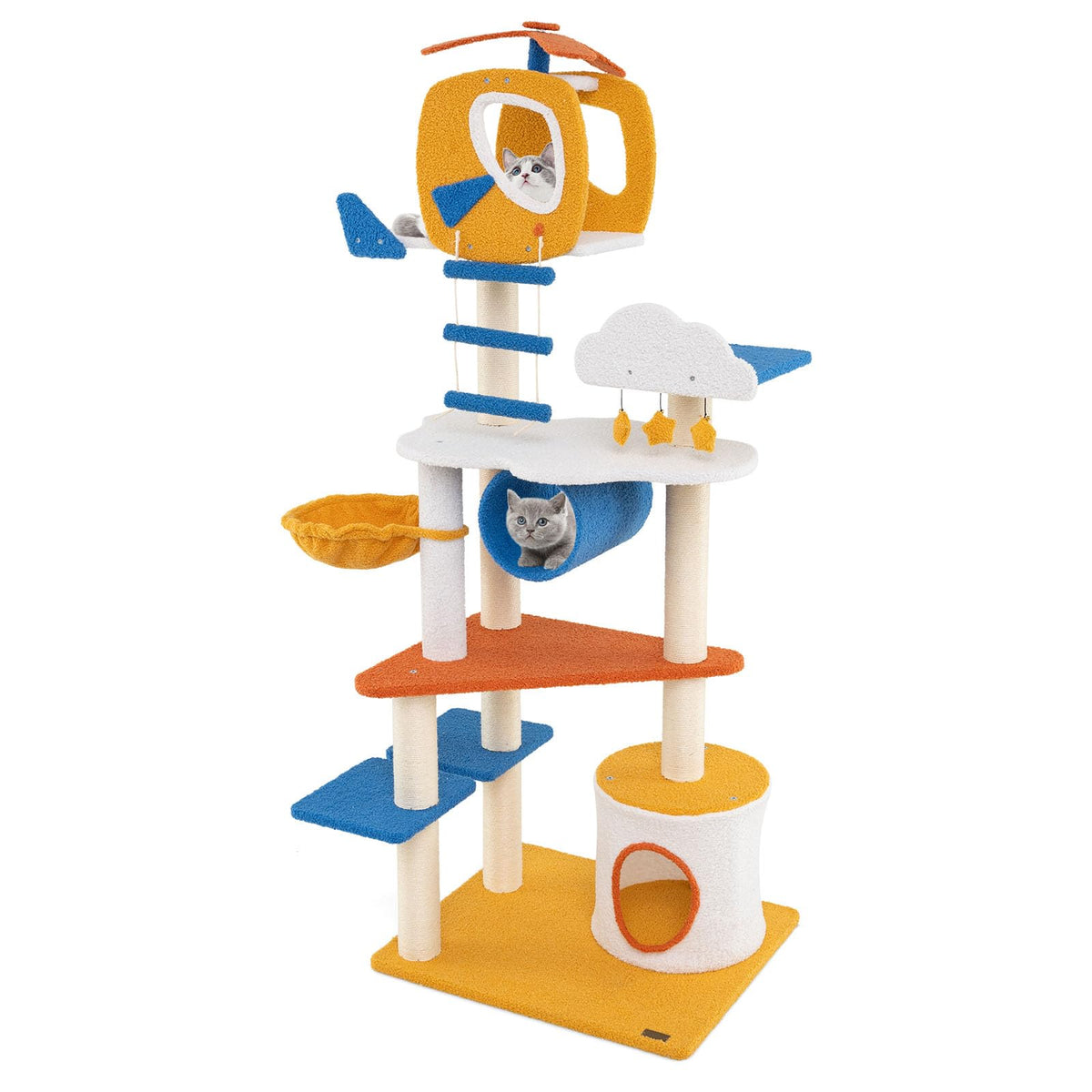 70 inch Multi-Level Cat Tree Tower with Scratching Posts I120946