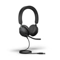Wired Stereo Noise-Cancelling Headset with 3-Microphone Call Technology and USB-A Cable Black O8398