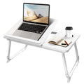 White Laptop Desk with Cup Holder I853039