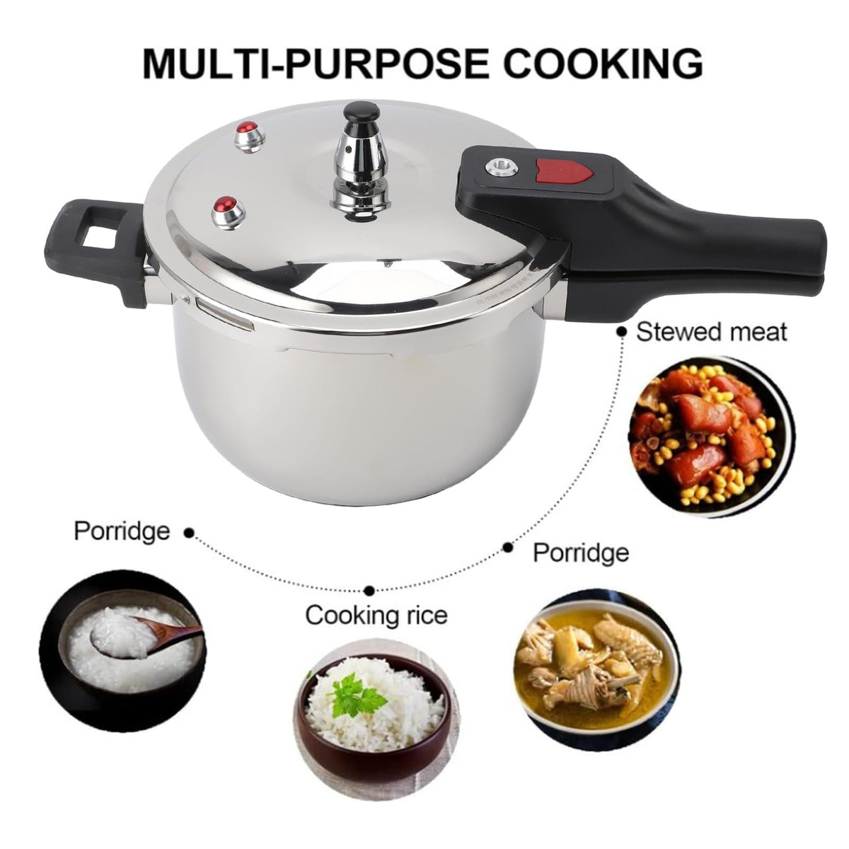 Stainless Steel 3L Non Stick Pressure Cooker U638