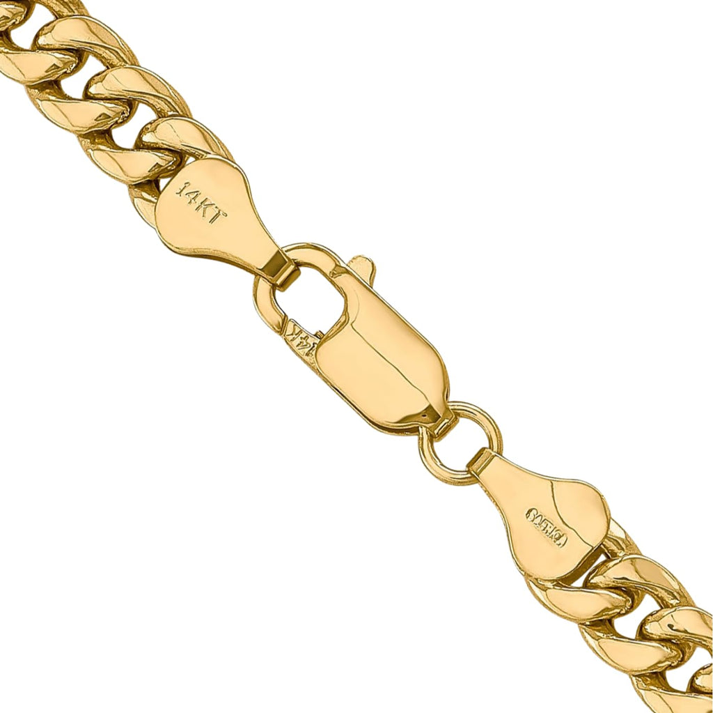 14K Yellow Gold 6mm Miami Cuban Chain Necklace K8451