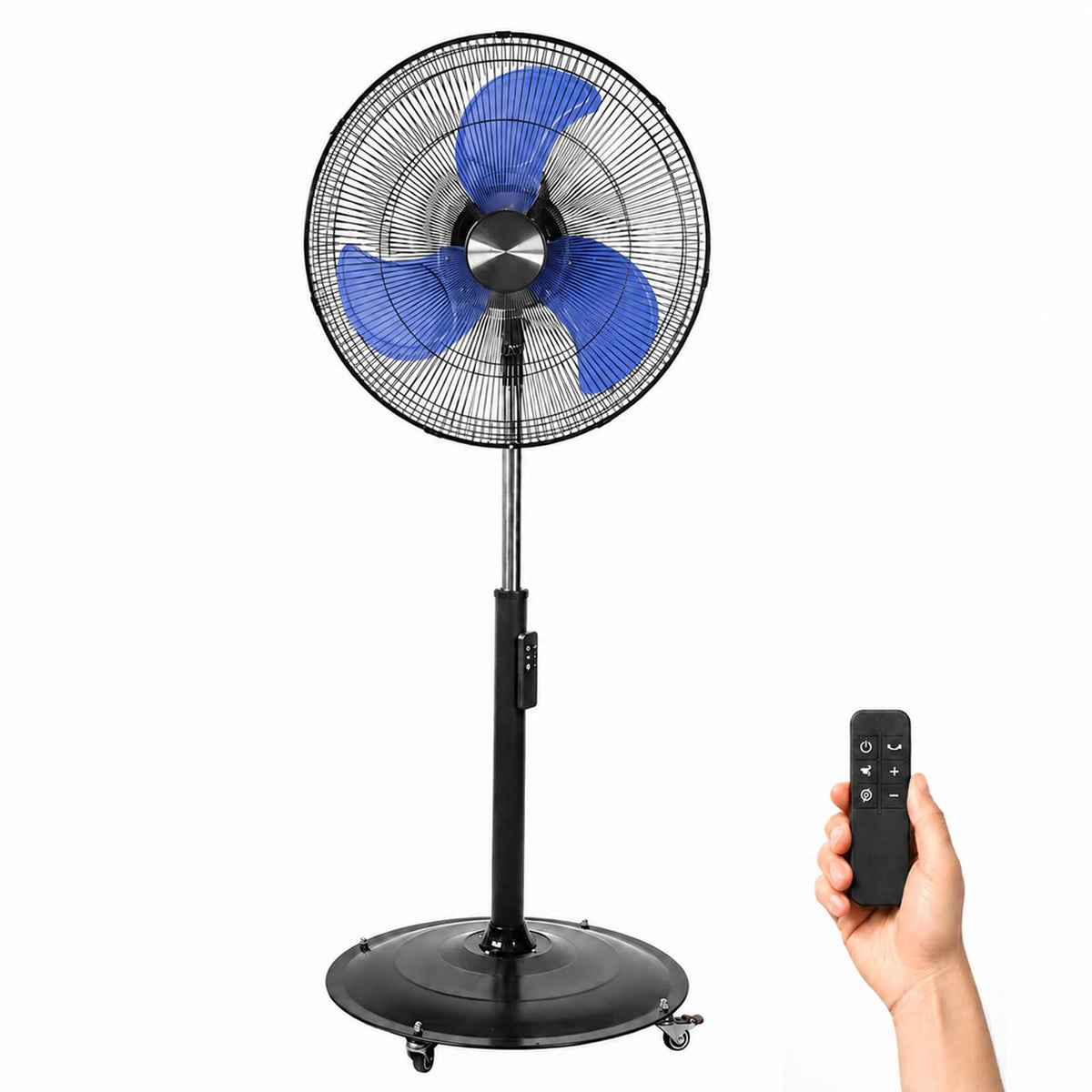 20 Inch Quiet Oscillating Pedestal Fan with Casters P139416