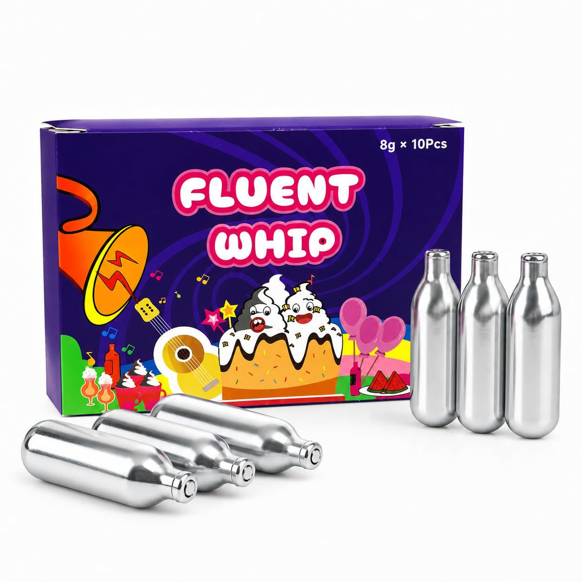8g 10 Pack Whipped Cream Chargers D77651