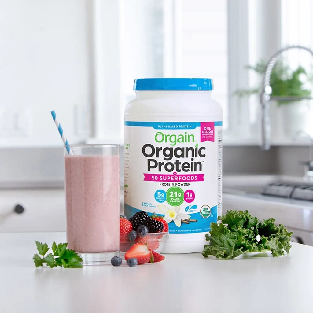 Organic Plant Based Protein Powder Vanilla Bean 2.74 Pound B1651