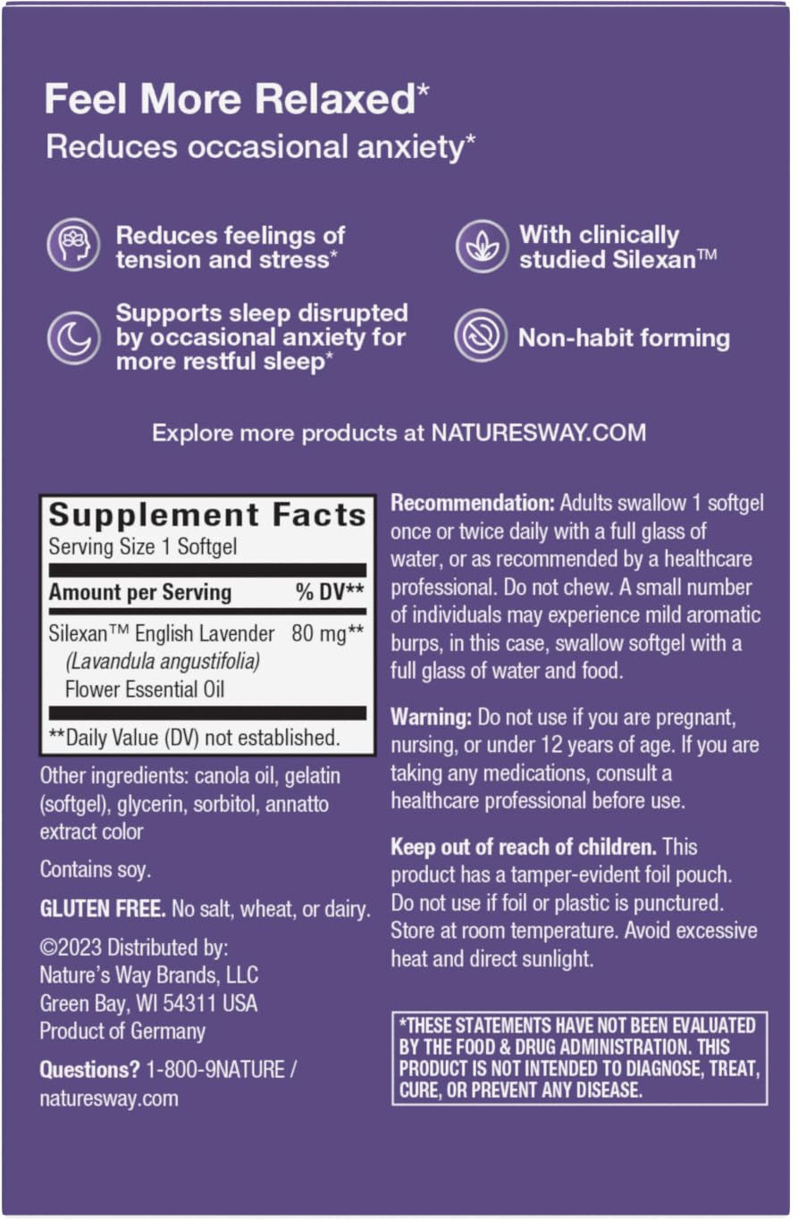 Lavender Oil Supplement 30 ct G7148