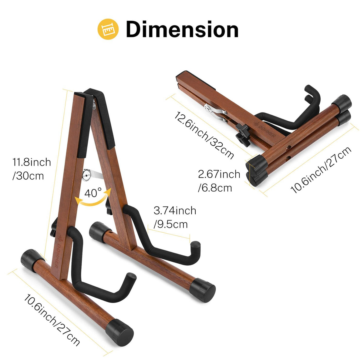 Wood Ukulele Stand Folding Floor Stand T423133