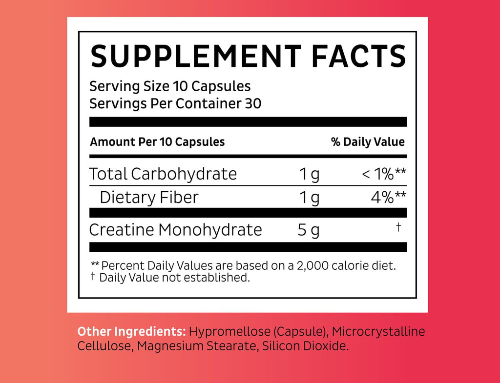 Micronized Creatine Monohydrate 5000mg 300 Capsules Z883