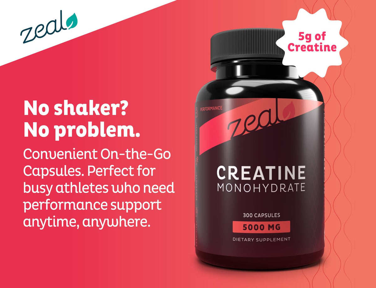 Micronized Creatine Monohydrate 5000mg 300 Capsules Z883
