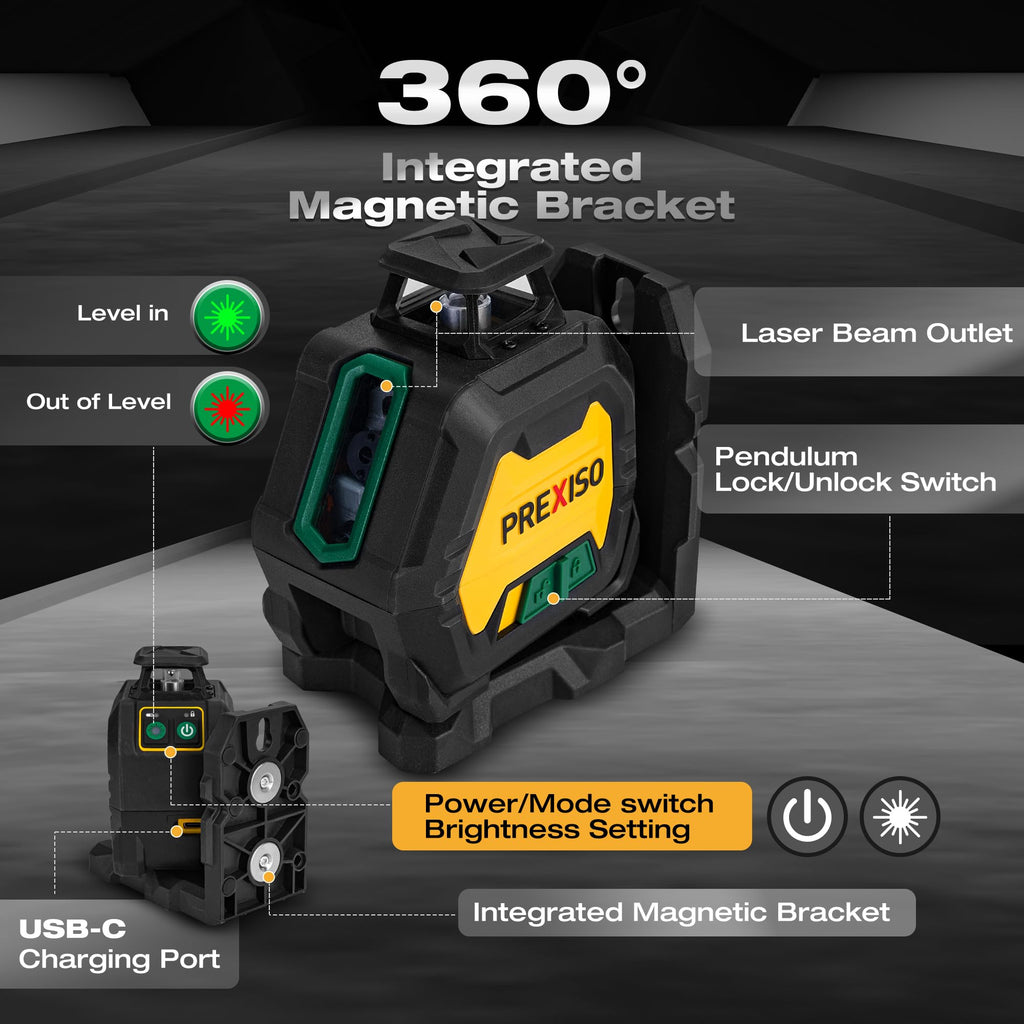 360 Laser Level with Tripod & 2 Plumb Dots P12791