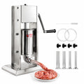 3L Stainless Steel Manual Sausage Stuffer with 4 Tubes W1399