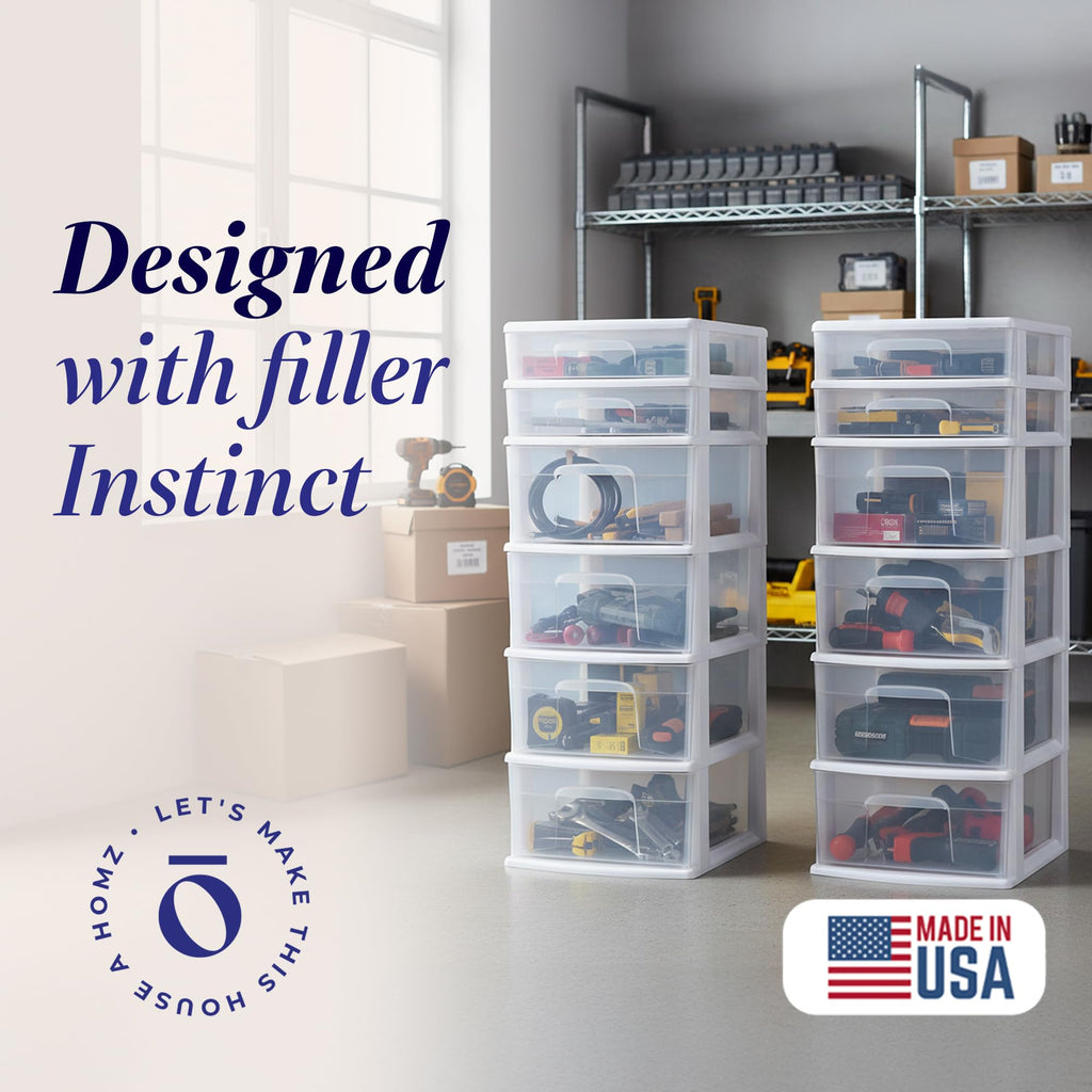 6 Drawer Plastic Storage Cart 2 Pack P8942