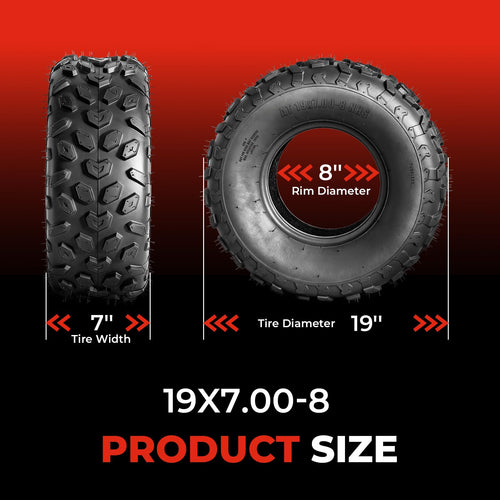19x7-8 UTV ATV Tires Set of 4 E4337