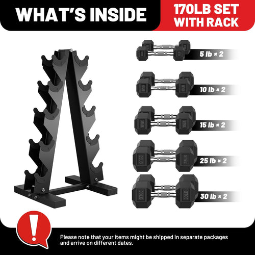 150-600lb Dumbbell Set with Rack C546