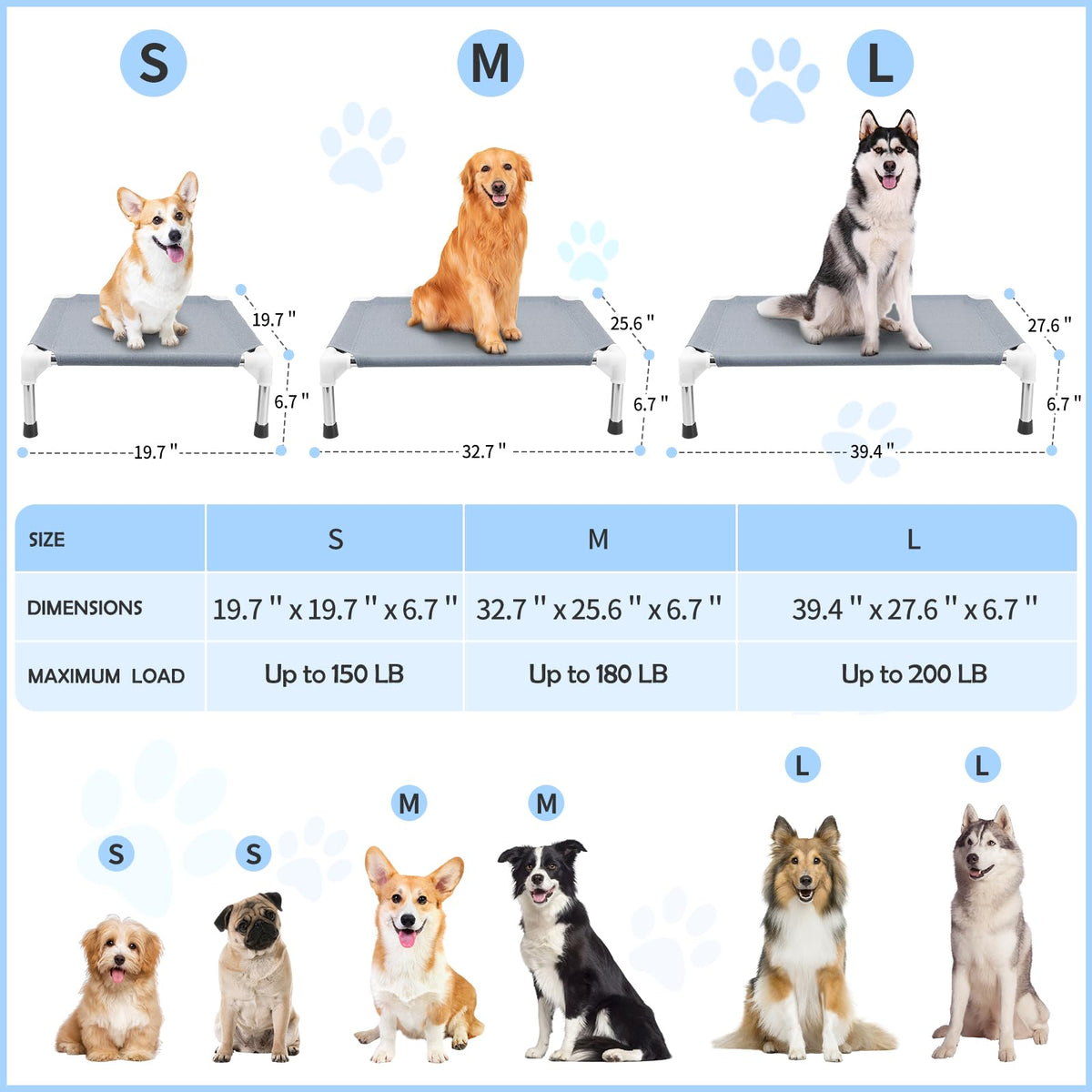 Elevated Raised Dog Bed M137029
