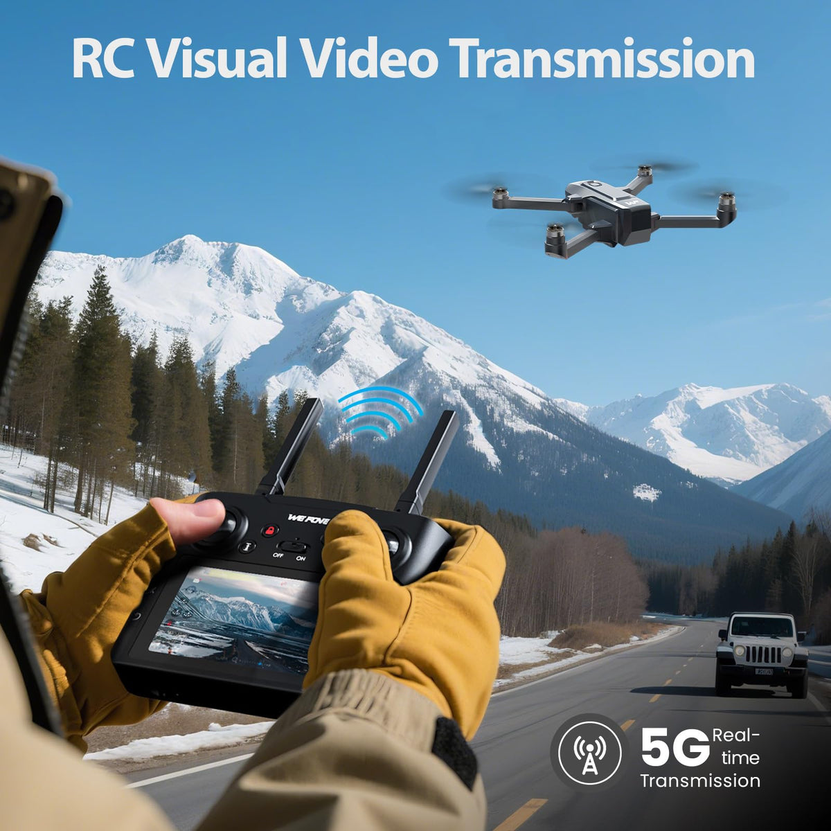 4K Foldable GPS Drone with 4.5" Screen Under 249g Black M43104