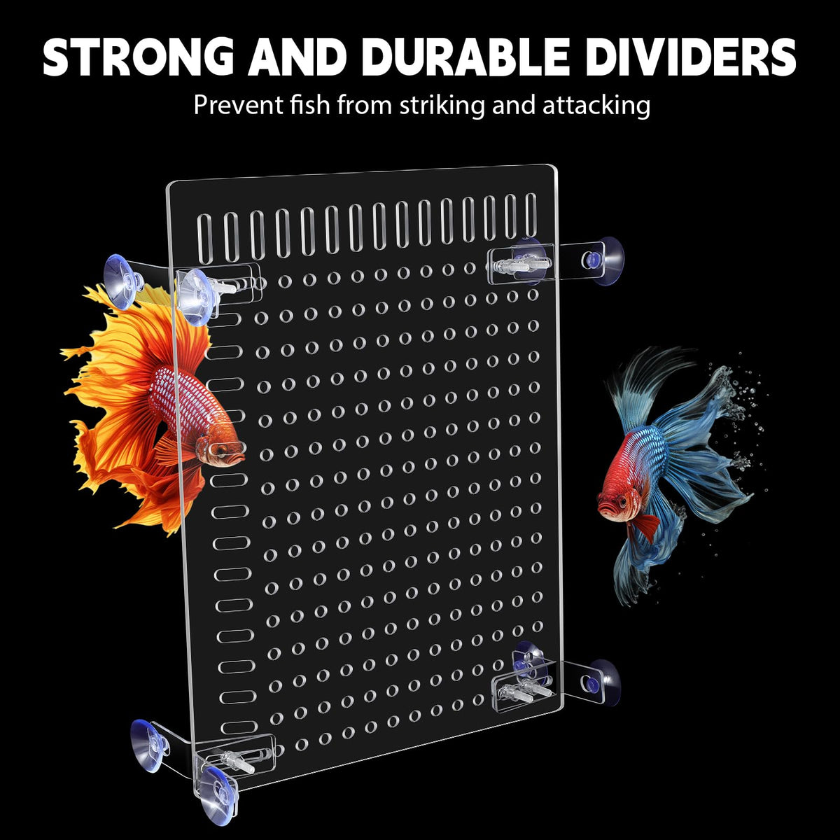 4 Set Acrylic Aquarium Divider Fish Tank Panels R280