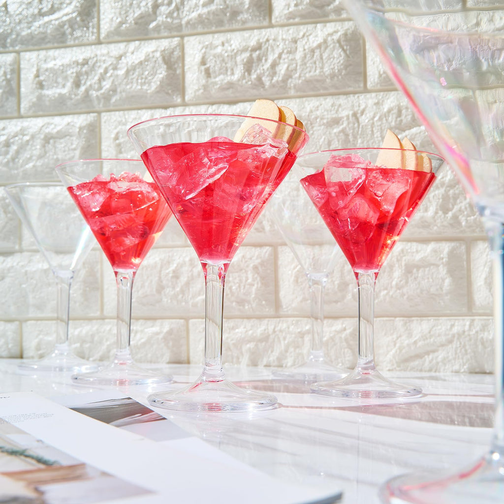 Clear Shatterproof 10oz Martini Glasses Set of 6 N9263