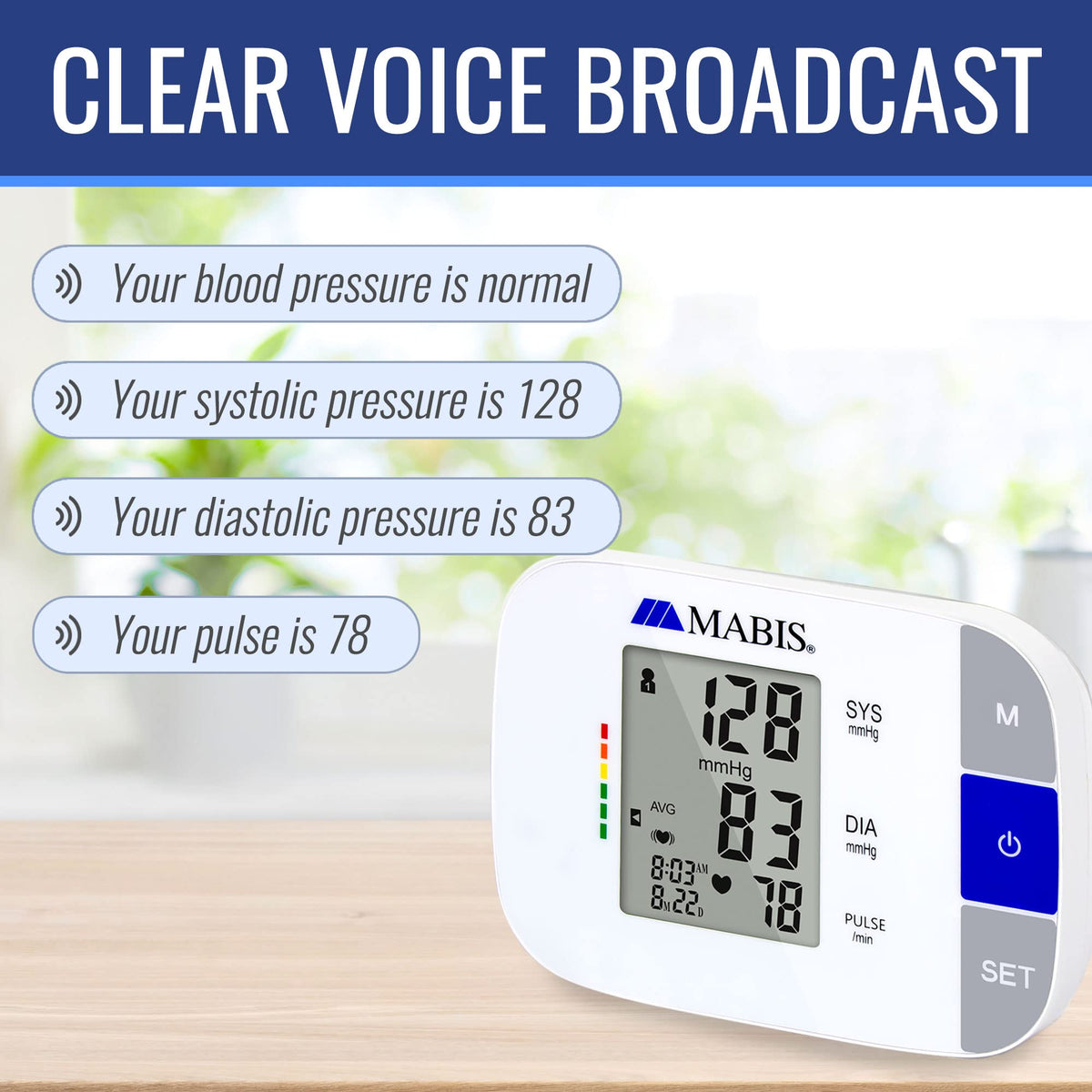 Talking Blood Pressure Monitor D869154