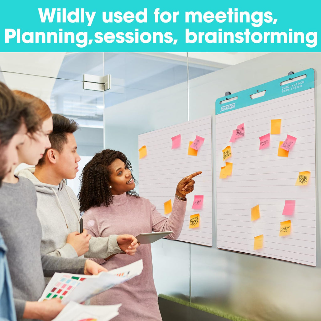 Self-Stick Flip Chart Paper, 25 x 30 inch, 4 Pads, 120 Sheets W92631