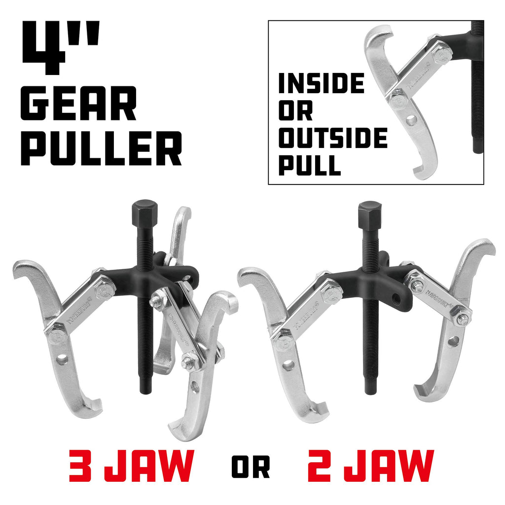 2/3 Jaw Reversible Gear Puller Set, 4-Inch M19759