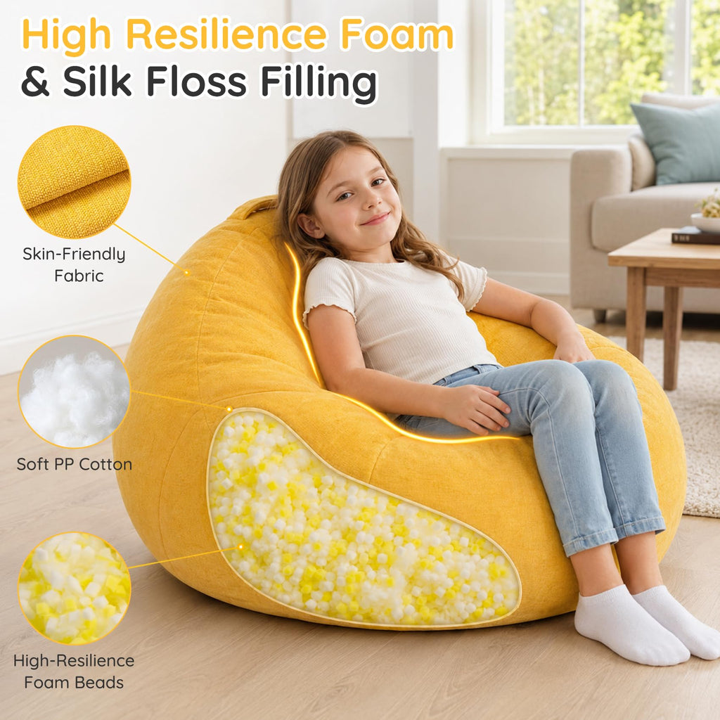 Chenille Bean Bag Chair O546338