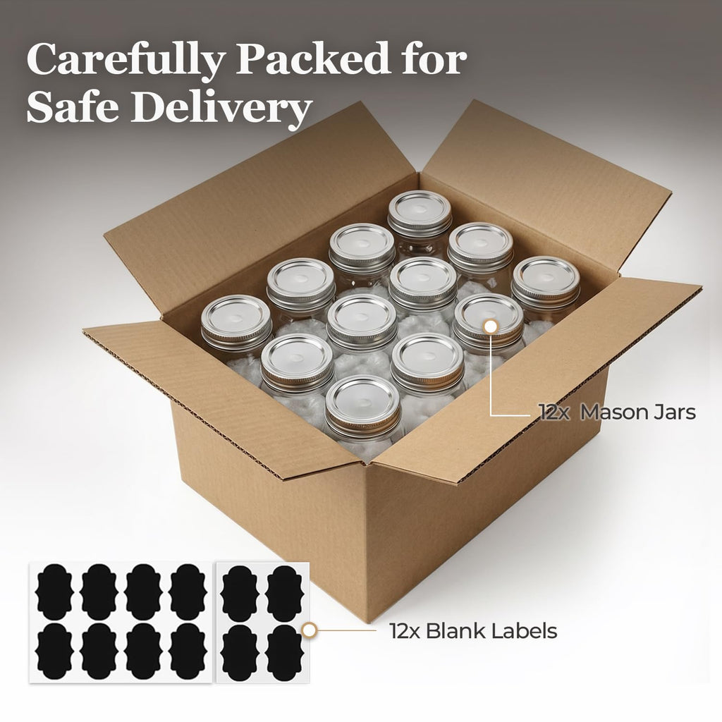 16 oz Regular Mouth Mason Jars 12 Pack Y2704