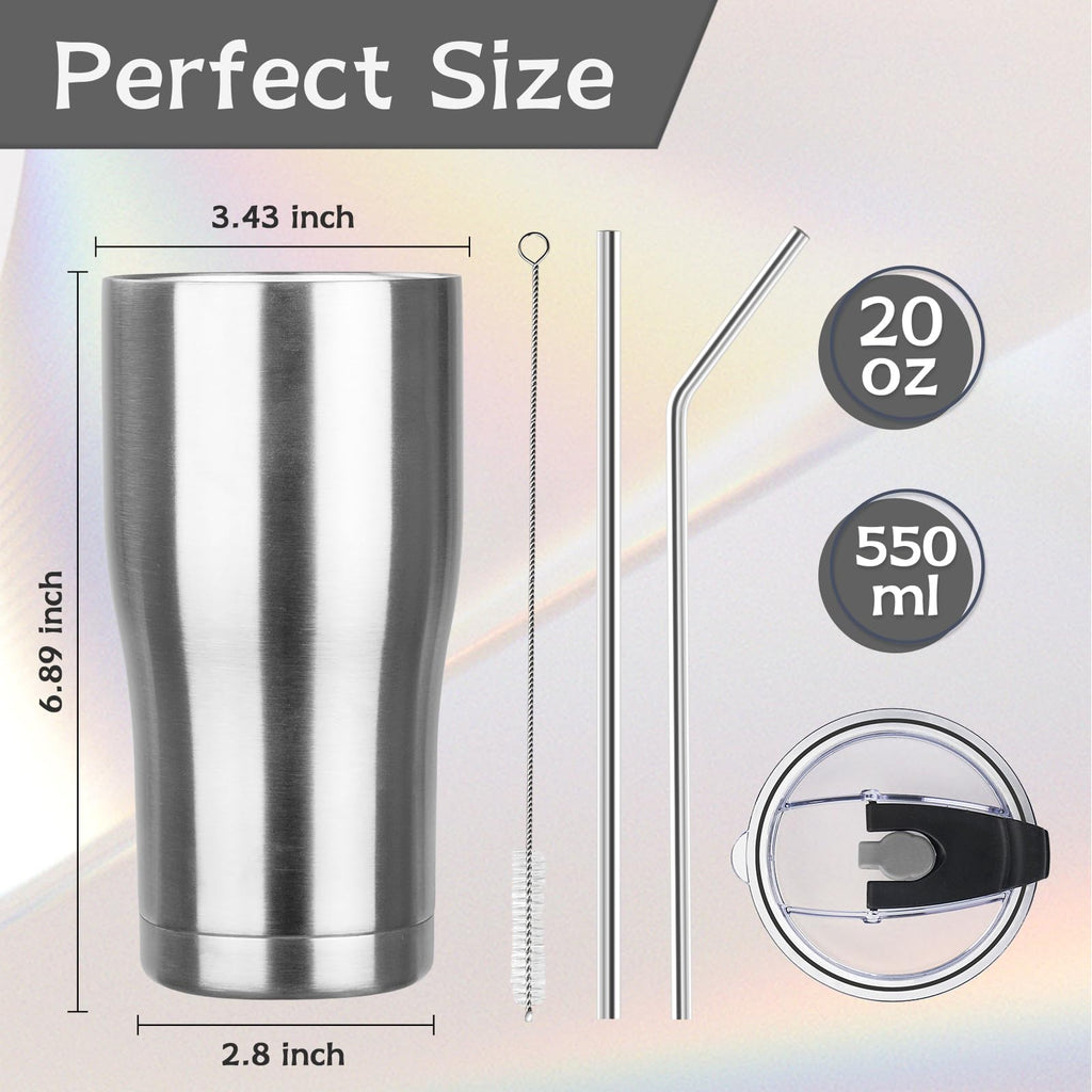 20oz Insulated Tumbler with Lid Straw Z598392