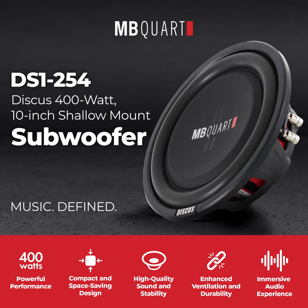 10 Inch 400W 4 Ohm DVC Car Subwoofer, 2 Pack L820