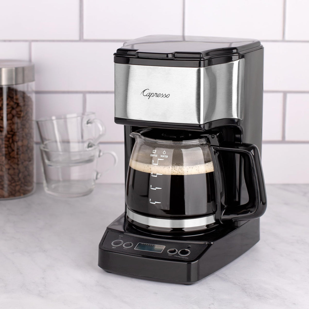 5-Cup Mini Drip Coffee Maker I48696