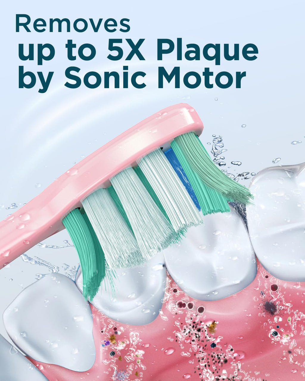 2 Pack Rechargeable Electric Toothbrush with 12 Brush Heads & 2 Travel Case Y3844