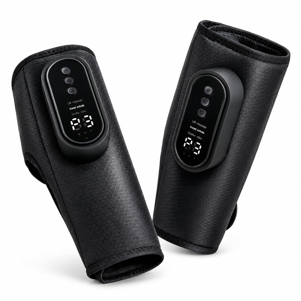 Cordless Air Compression Leg Massager with Heat, 2 Pack (Black) N52795