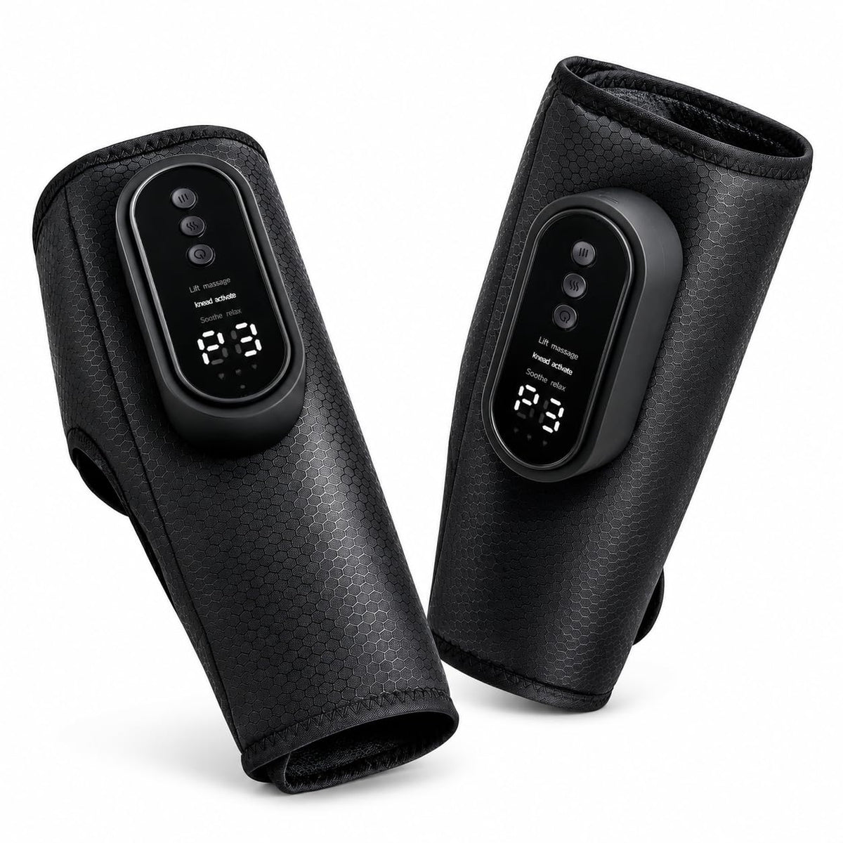 Cordless Air Compression Leg Massager with Heat, 2 Pack (Black) N52795