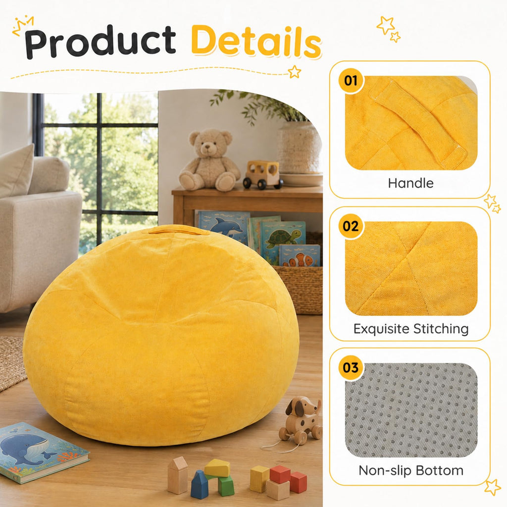 Chenille Bean Bag Chair O546338