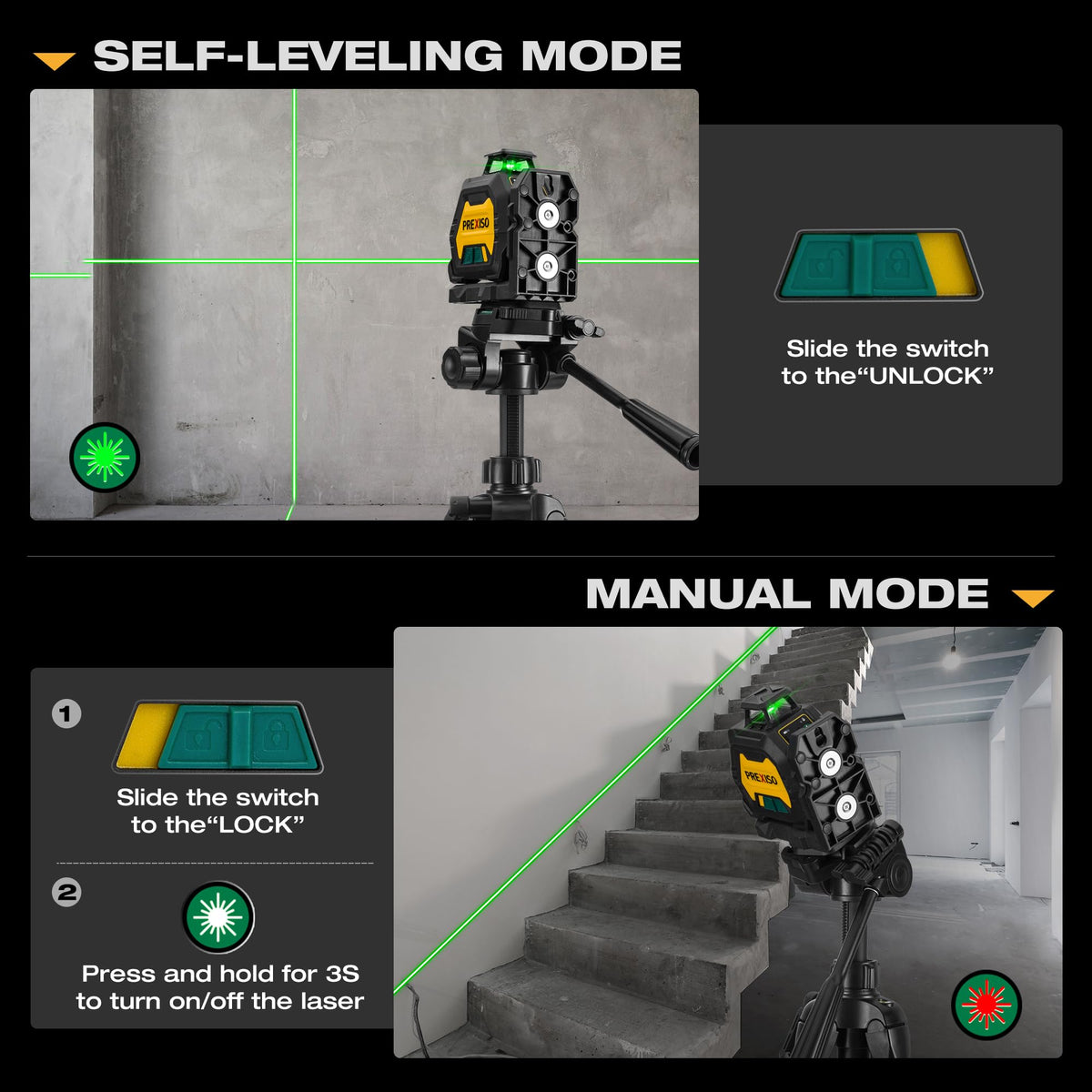 360 Laser Level with Tripod & 2 Plumb Dots P12791