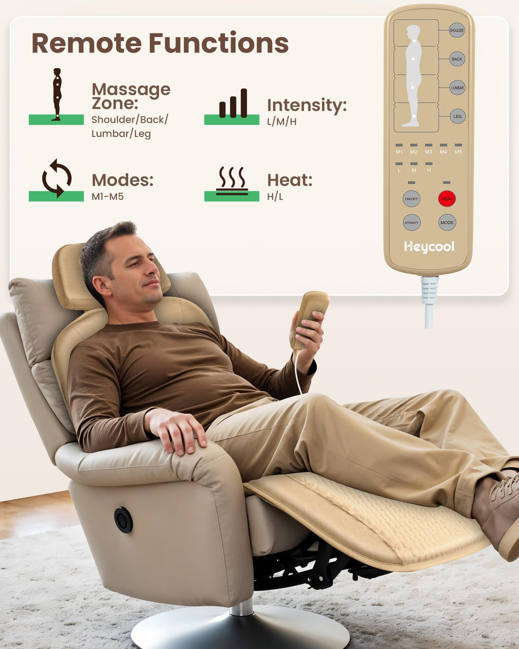 Foldable Full Body Massage Mat with Heat and Vibration W461