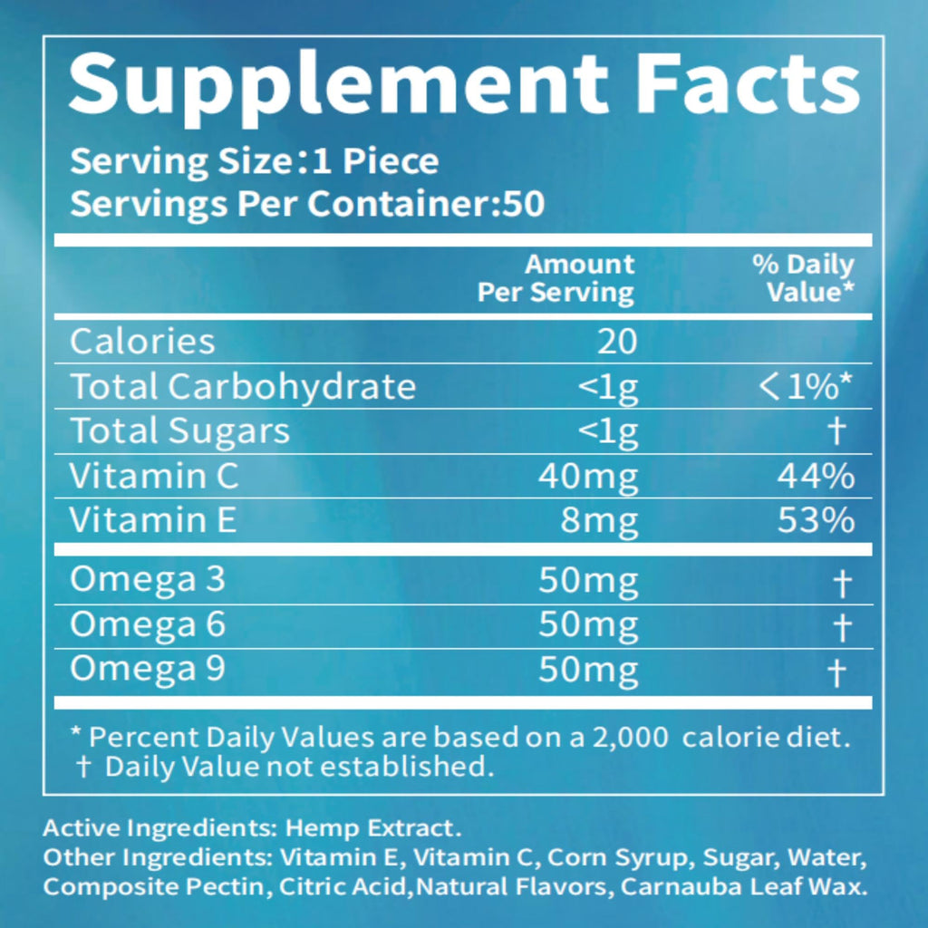 Hemp Gummies 6 Fruity Flavors B845950