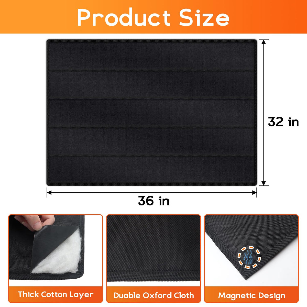 Magnetic Fireplace Cover Oxford Indoor Draft Stopper R954340